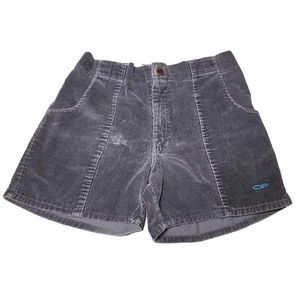 Vintage OP Dogtown grey drop pocket corduroy 4.5" shorts
